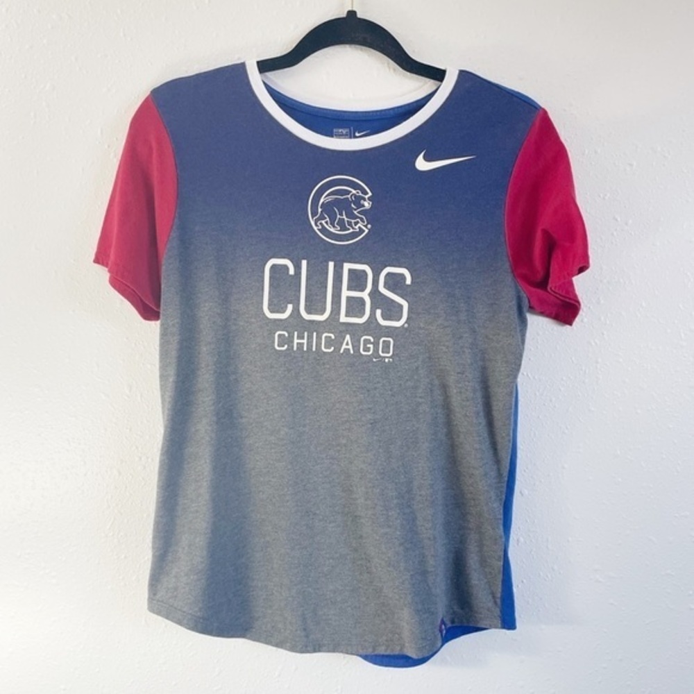Nike Chicago Cubs Short Sleeve Tee - Blue, Gray, Red